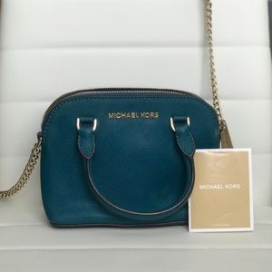 Michael Kors Teal Mini Crossbody Bag